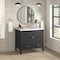 James Martin Vanities 36'' Vanity, Carbon Oak w/ 3 CM White Zeus Quartz Top 485-V36-CBO-3WZ - alternate 4